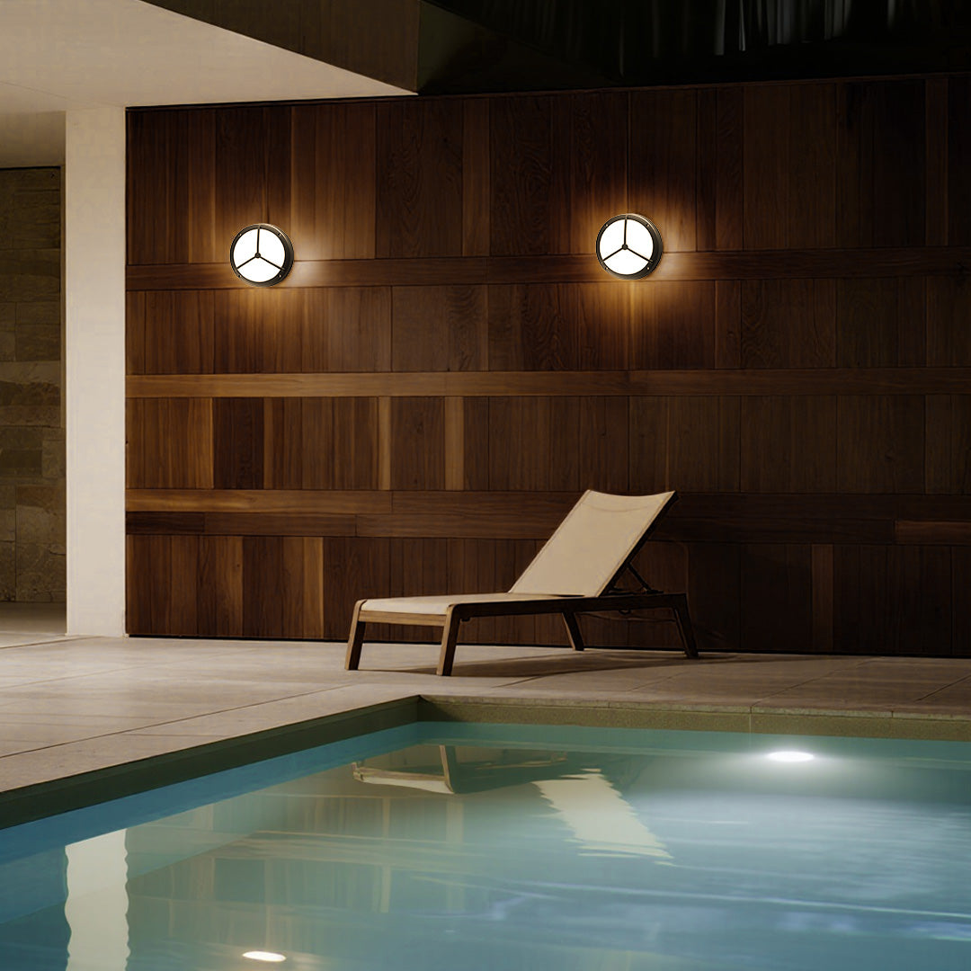 Waterproof Outdoor Wall Lighting Minimalist Trisection Round