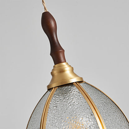 Water Ripple Glass Pendant Lighting Nordic Full Copper Light