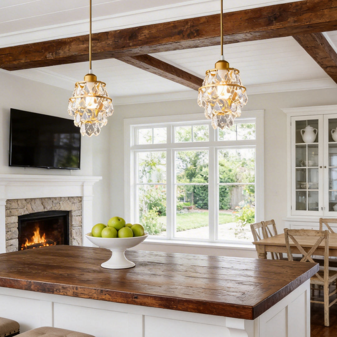[Open-Box]Mini Crystal Pendant Light Modern Metal Ceiling Light