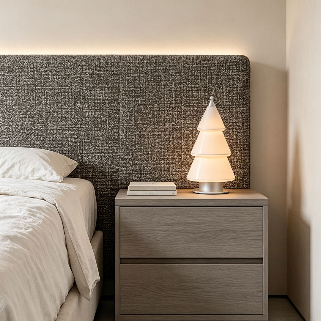 White Contemporary Table Lamp Cedar Christmas Tree Table Lamp