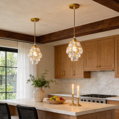 [Open-Box]Mini Crystal Pendant Light Modern Metal Ceiling Light