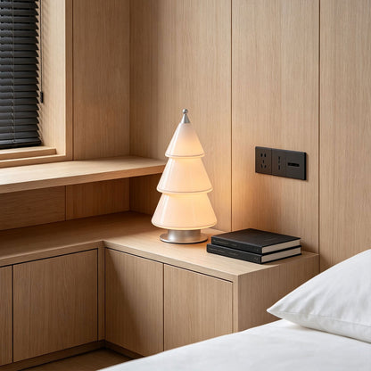 White Contemporary Table Lamp Cedar Christmas Tree Table Lamp