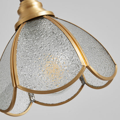 Water Ripple Glass Pendant Lighting Nordic Full Copper Light