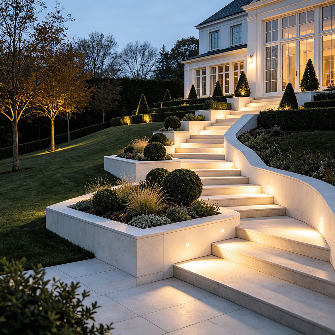 【4 PCS】Outdoor LED Step Lights Ring Waterproof Light
