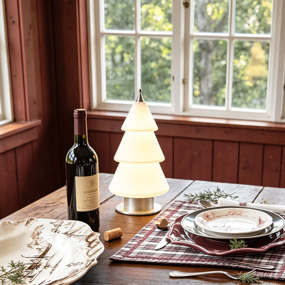 White Contemporary Table Lamp Cedar Christmas Tree Table Lamp