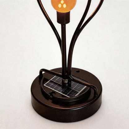 【4 PCS】 Flame Solar Garden Lights Outdoor Landscape Decoration Light