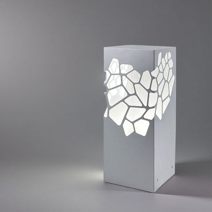White Landscape Lights Outdoor Waterproof  Decorative Hollow Bollard Light