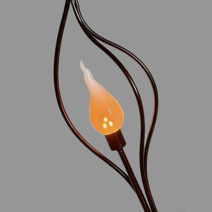 【4 PCS】 Flame Solar Garden Lights Outdoor Landscape Decoration Light