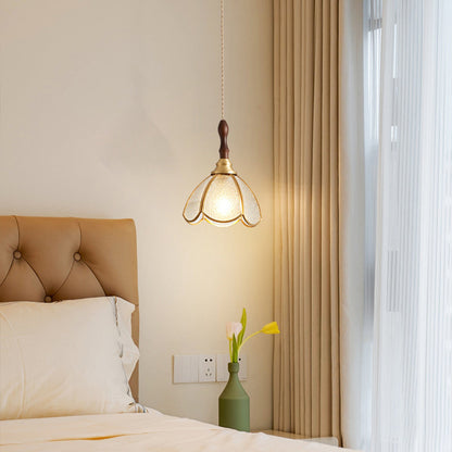 Water Ripple Glass Pendant Lighting Nordic Full Copper Light
