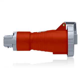 30 Amp, 277/480 Volt 3-Phase WYE, 4P, 5W, North American Pin & Sleeve Connector, Industrial Grade, IP67, Watertight - RED