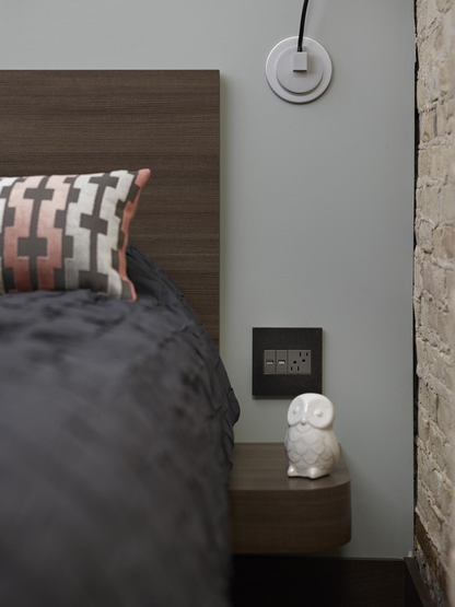 adorne® Graphite 1-Gang Screwless Wall Plate with Microban®