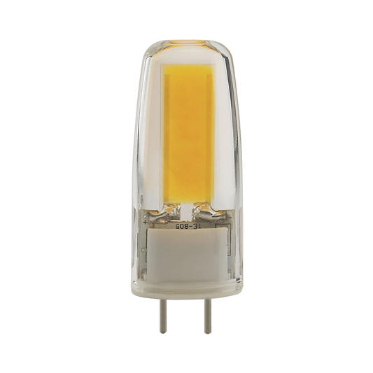 4 Watt; JC LED; Clear; 3000K; G8 base; 120-130 Volt