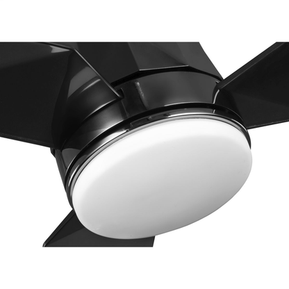 Bixby Collection 60" Indoor/Outdoor Four-Blade Black Chrome Ceiling Fan