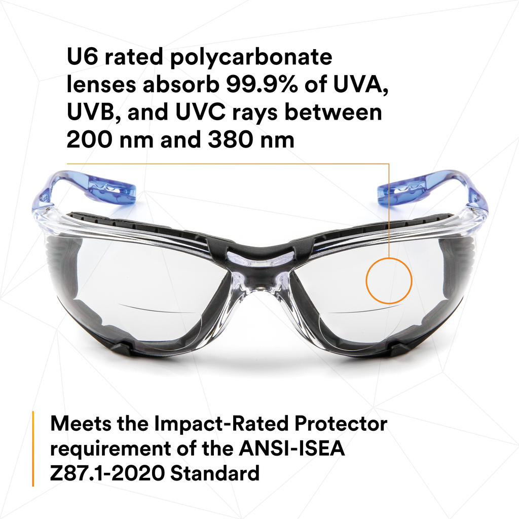 3M Virtua CCS Protective Eyewear 11872-00000-20, with Foam Gasket, CLEAR Anti-Fog Lens, 20 EA/Case