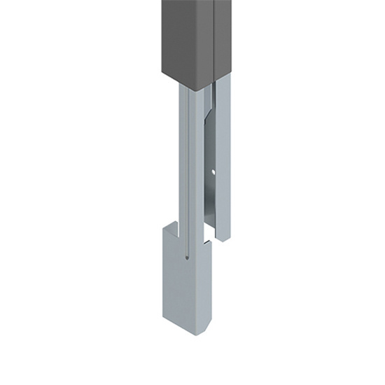 BLANK DESIGNER GRAY STEEL POLE 5FT LENGTH