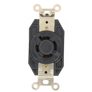 20 Amp, 347/600 Volt, Flush Mount Locking Receptacle, Industrial Grade