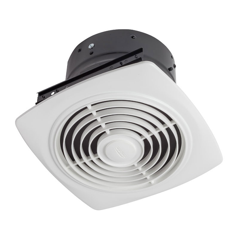 10" 350 CFM Vertical Discharge Fan, White Square Plastic Grille