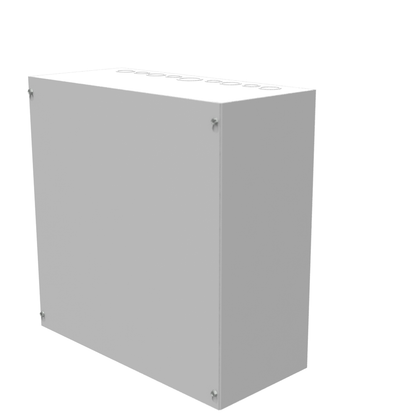 18x8x18 Screw Cover Type 1 UL Steel KOs Gray Cover w/Teardrop Slots Holes In Back