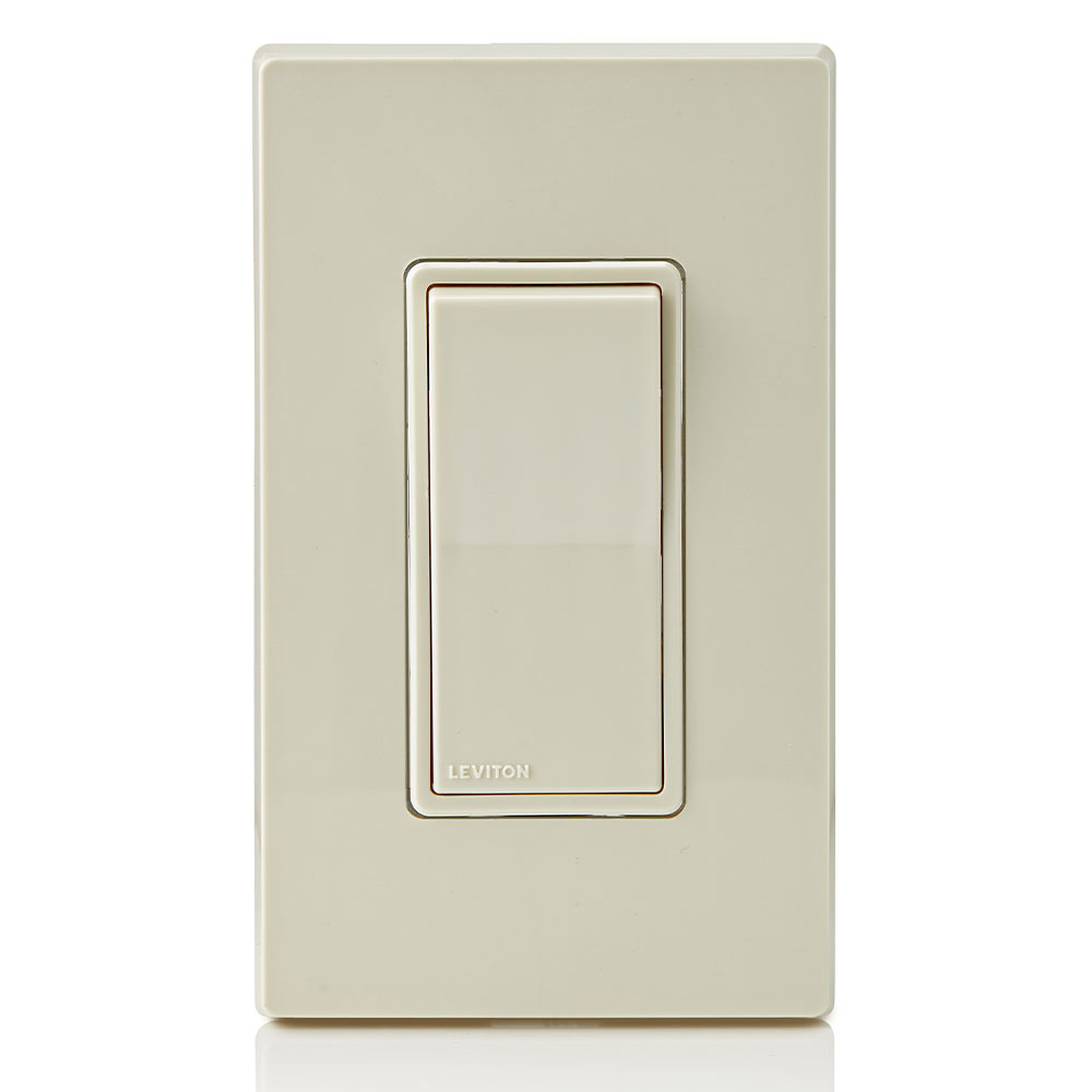 15 Amp Decora Single-Pole Switch, Self-Grounding, Light Almond