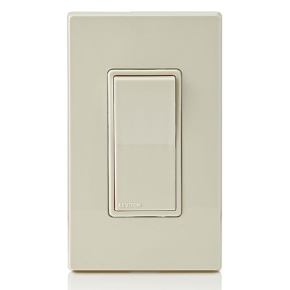 15 Amp Decora Single-Pole Switch, Self-Grounding, Light Almond
