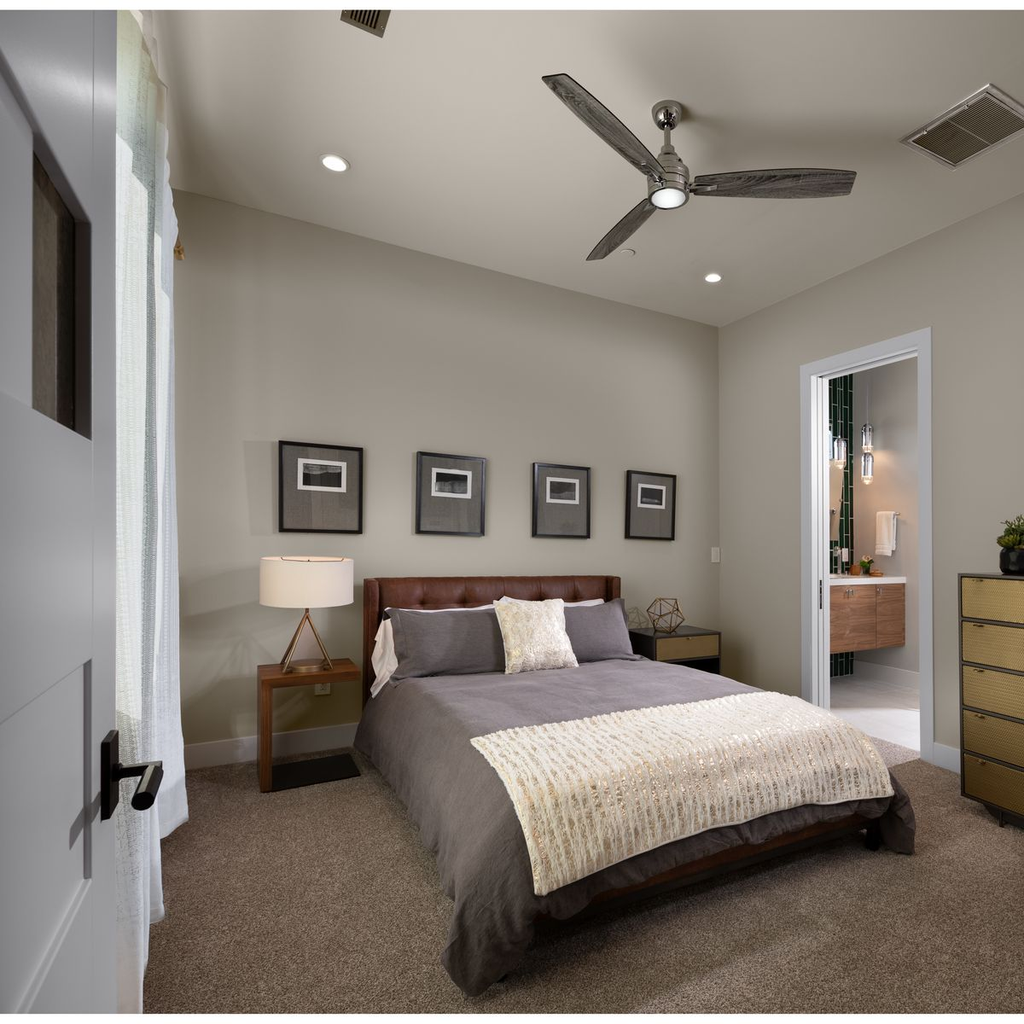60" LED 3-Blade ceiling fan in Polished Chrome