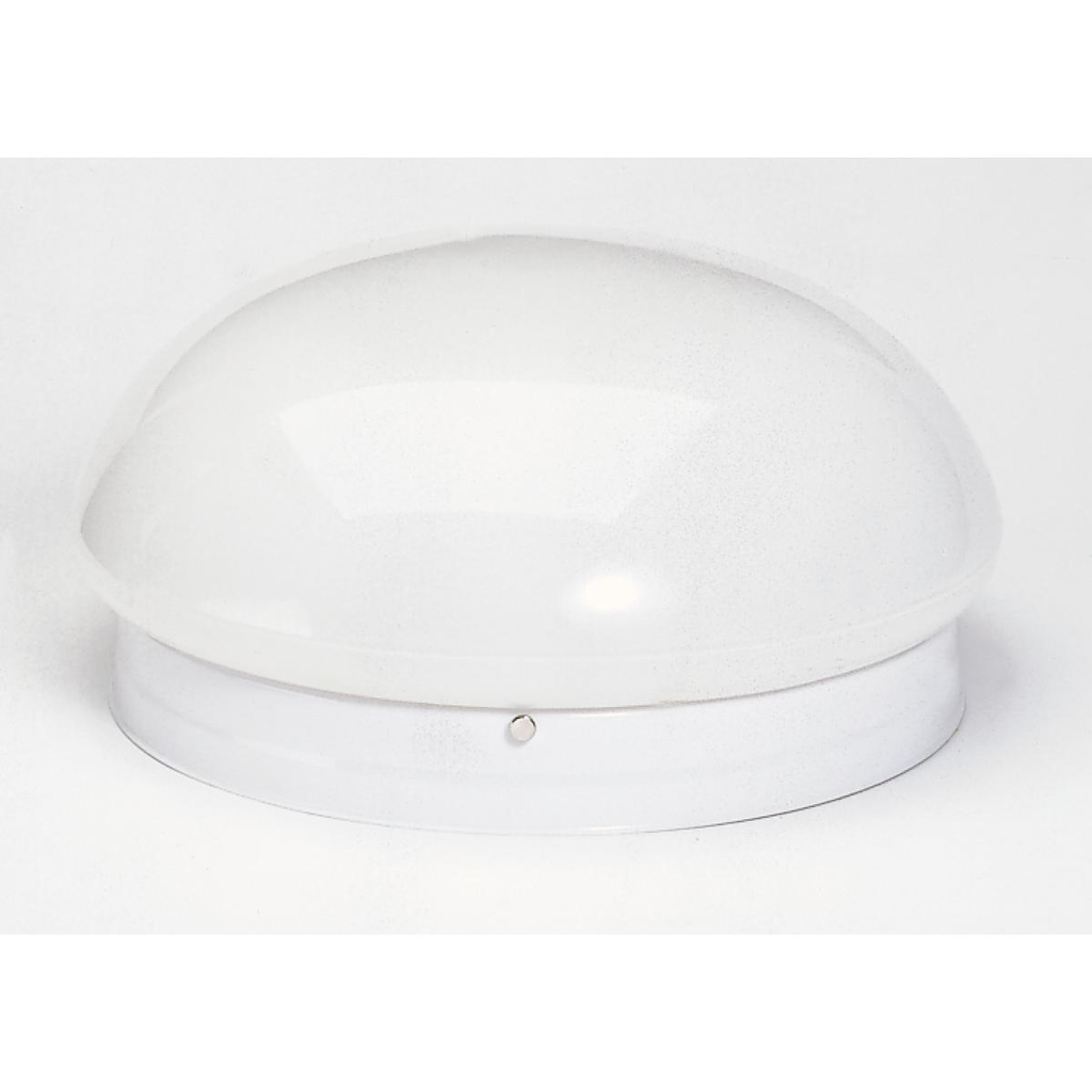 2 Light - 12" Flush with White Glass - White Finish