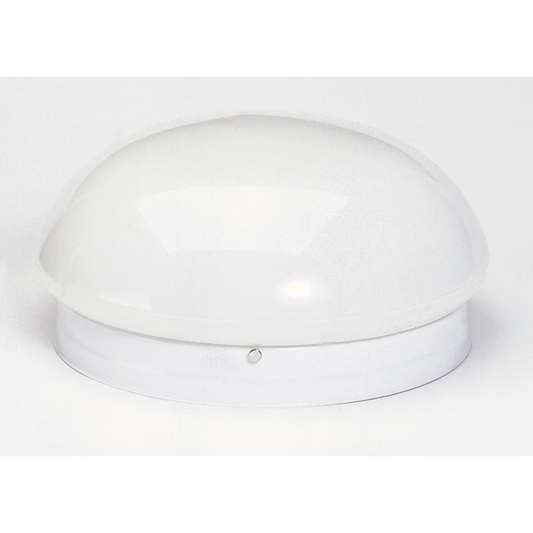 2 Light - 12" Flush with White Glass - White Finish