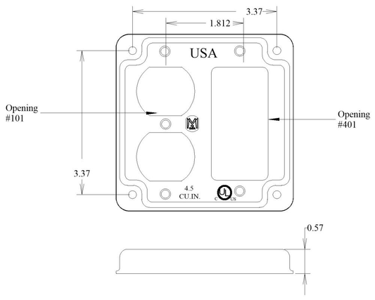 11435, Electrical Square Box Cover