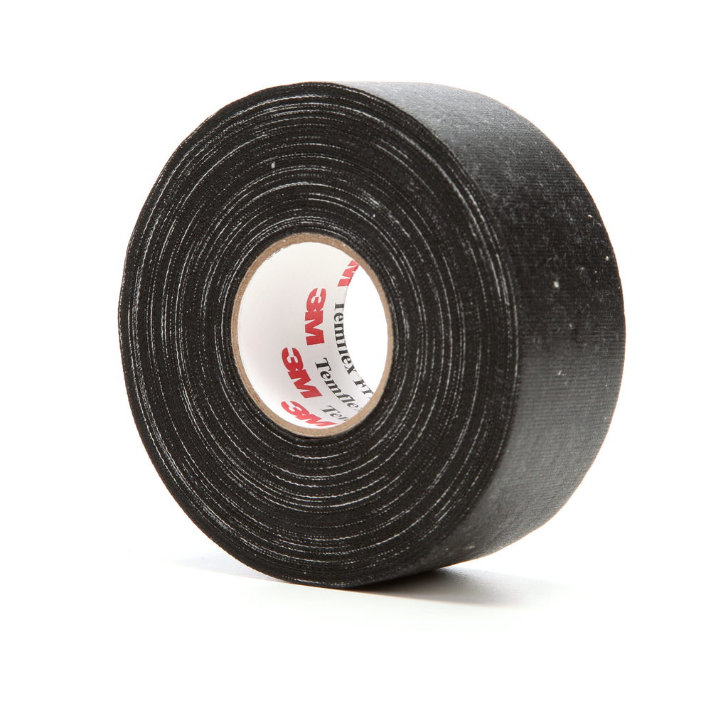3M Temflex Cotton Friction Tape 1755, 1-1/2 in x 82-1/2 ft, Black, 30 rolls/Case