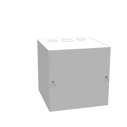 6x6x6 Screw Cover Type 1 UL Steel KOs Gray Cover w/Teardrop Slots Holes In Back