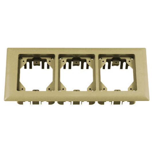 3-Gang Non-Metallic Carpet Flange, Ivory