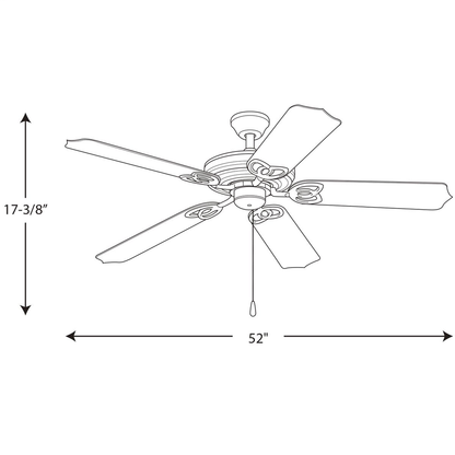 AirPro Collection 52" Five-Blade Ceiling Fan
