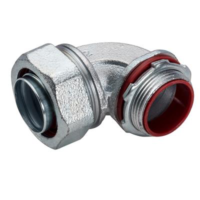 2" 90° Liquidtight Connector, HDG, with Insulated Throat