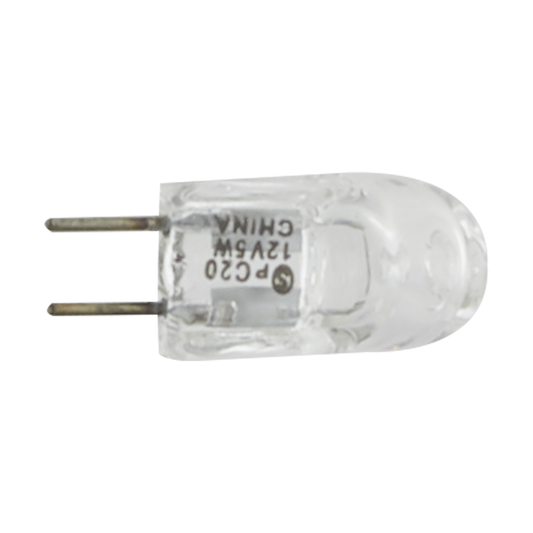 5 Watt; Halogen; T3; Clear; 2000 Average rated hours; 50 Lumens; Bi Pin G4 base; 12 Volt