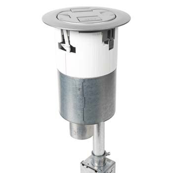 4AT Prewired Dual Service Style Evolution™ Poke-Thru Device-Aluminum