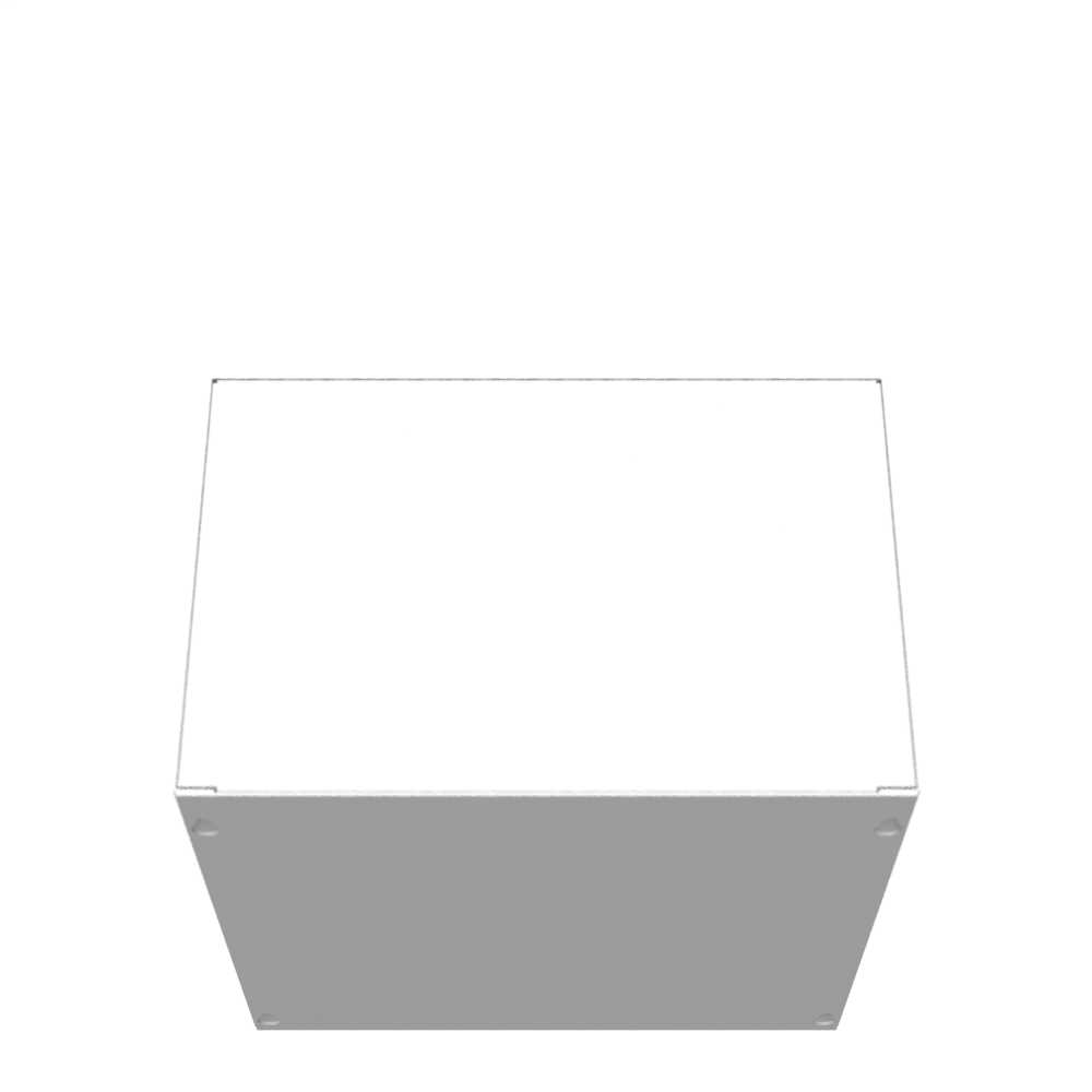 12x8x12 Screw Cover Type 1 UL Steel No KO Gray Cover w/ Teardrop Slots Holes In Back