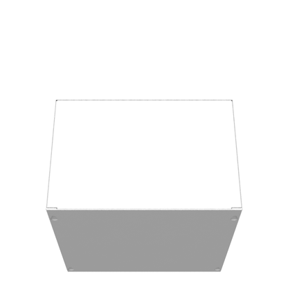 12x8x12 Screw Cover Type 1 UL Steel No KO Gray Cover w/ Teardrop Slots Holes In Back