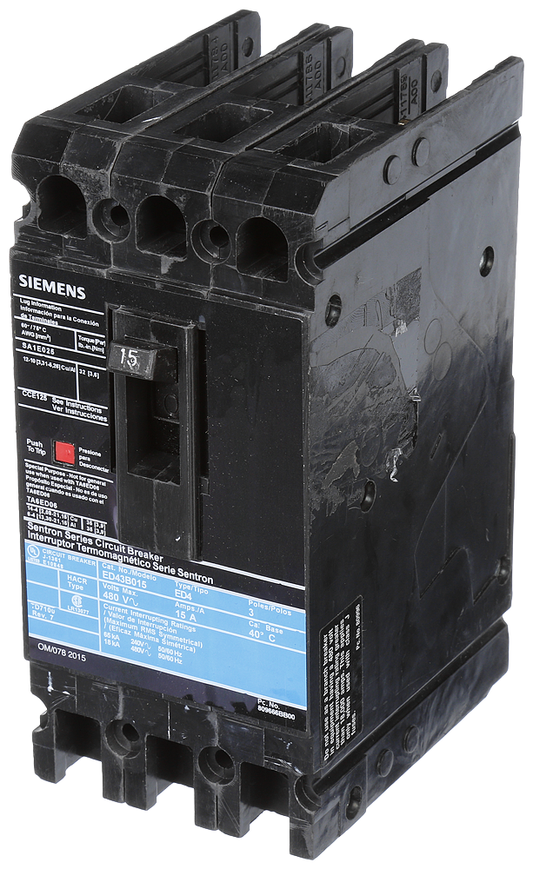 BREAKER ED4 3P 480V 15A