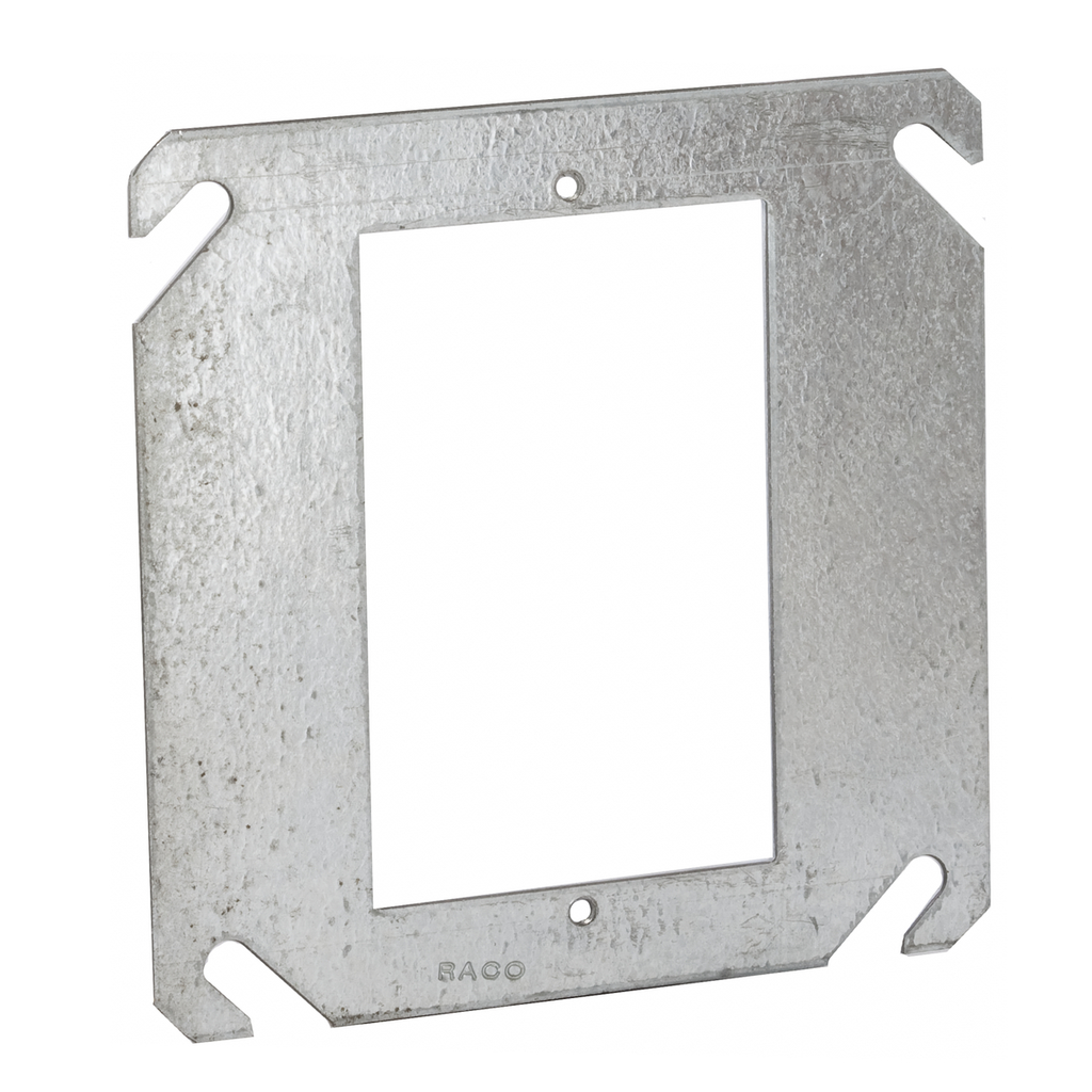 4 in. Square Single Device Cover, Flat