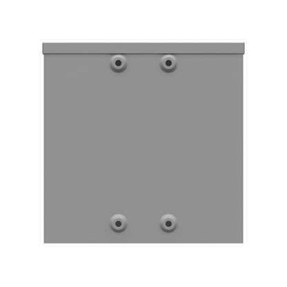 10x4X10 Screw Cover Type 3R UL Steel KO ANSI 61 Gray Quad D KO For Lock Hole In Back