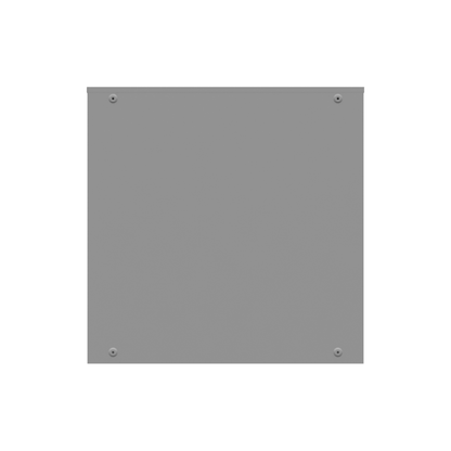 48x16x48 Hinge Cover Type 3R Steel No Knockouts ANSI 61 Gray Double Doors Padlocking 3 Point Handle Back Panel Weld Studs Drip Shield No Center Post