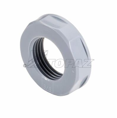 1" NPT Locknuts - Gray 6/6 Nylon