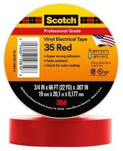 35-3/4X66FT-RD, Electrical Tape