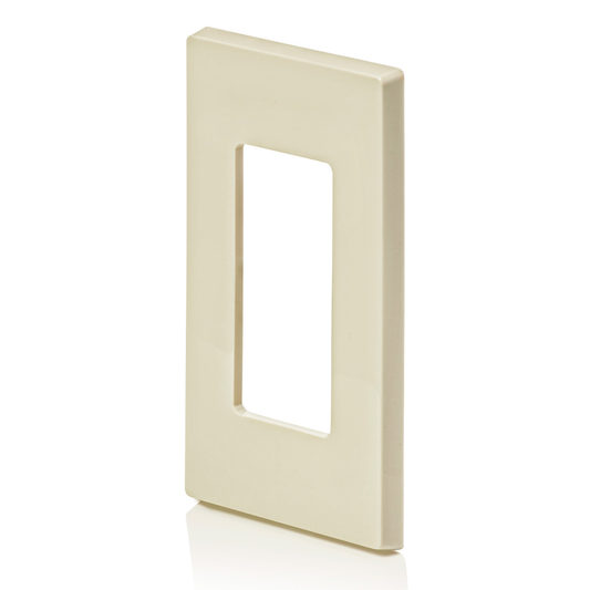 1-Gang Decora Plus Screwless Wallplate Polycarbonate, Light Almond