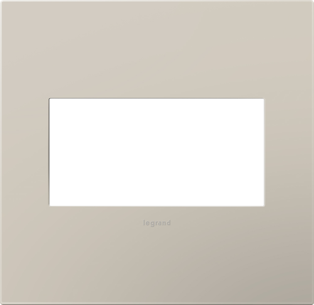 adorne® Greige 2-Gang Screwless Wall Plate
