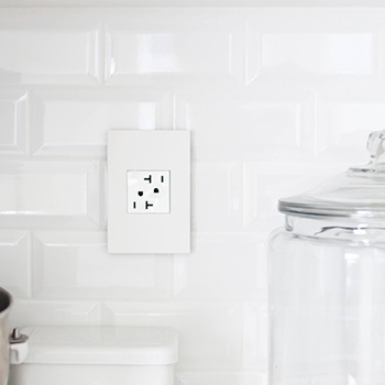 adorne® 15A Dual Tamper-Resistant Outlet, White
