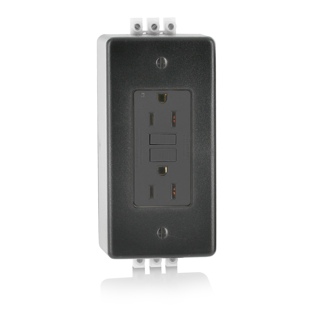 15 Amp, SmartlockPro® GFCI Receptacle/Outlet, Hospital Grade, DIN Rail Mount