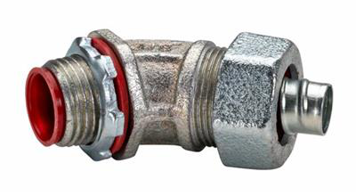 1" 45° Liquidtight Connector with Insulated Throat