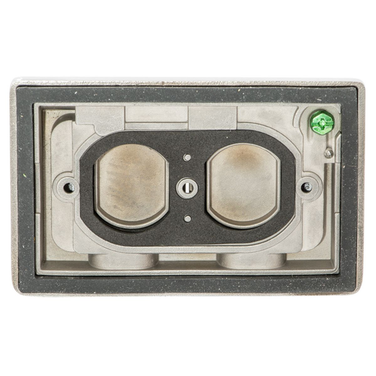 1 Gang, Stainless Steel Duplex Cover, 3R
