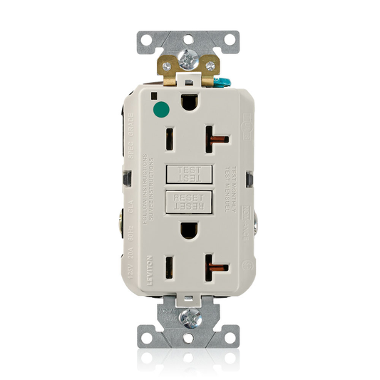 20 Amp, SmartlockPro® GFCI Receptacle/Outlet, Hospital Grade